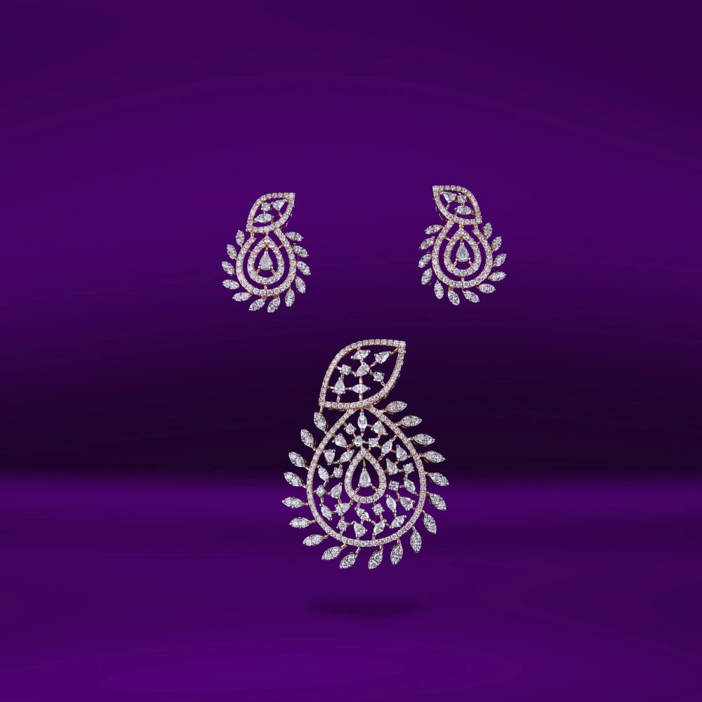 Diamond Pendant Set